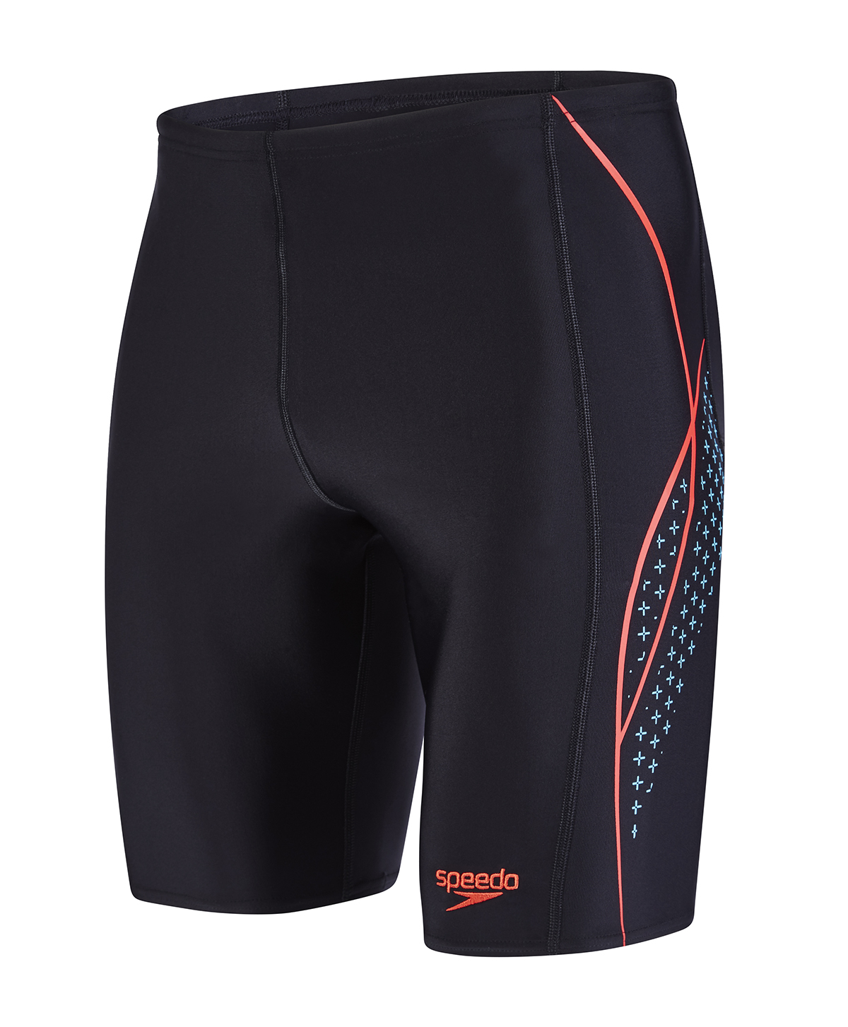 Speedo Placement Panel Jammer Mens Black Blue Run Charlie