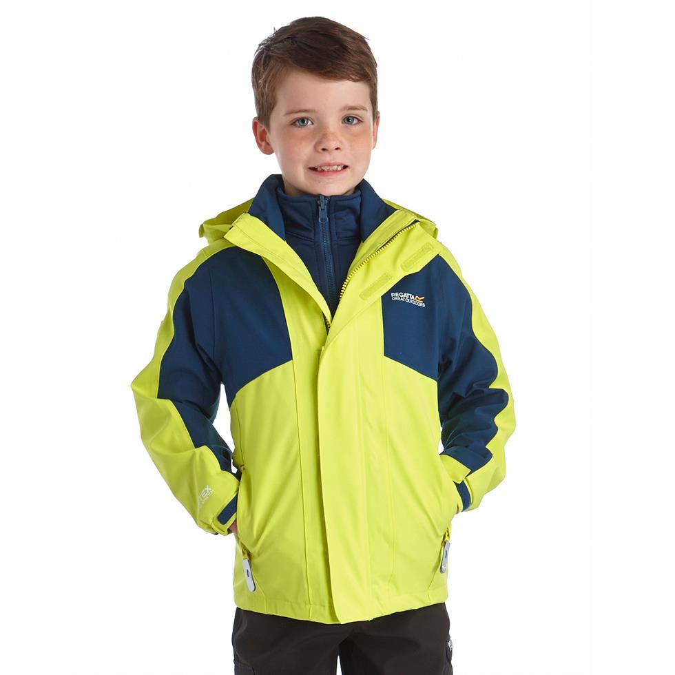 Regatta Flume 3in1 Kids Waterproof jacket Run Charlie