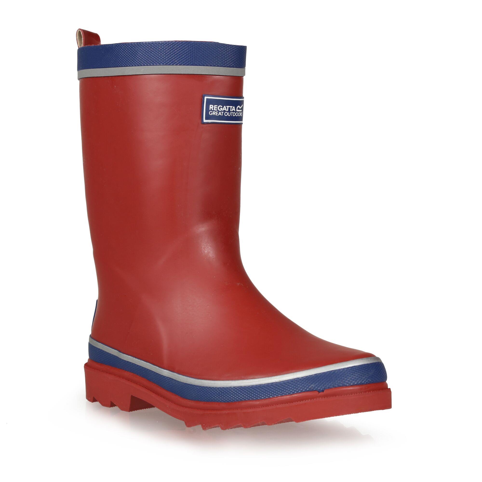 Regatta Foxfire JNR Bottes De Pluie Enfant Hautes - Chaussures Randonnée Imperméables Avec Réflectivité NIGHTGLOW