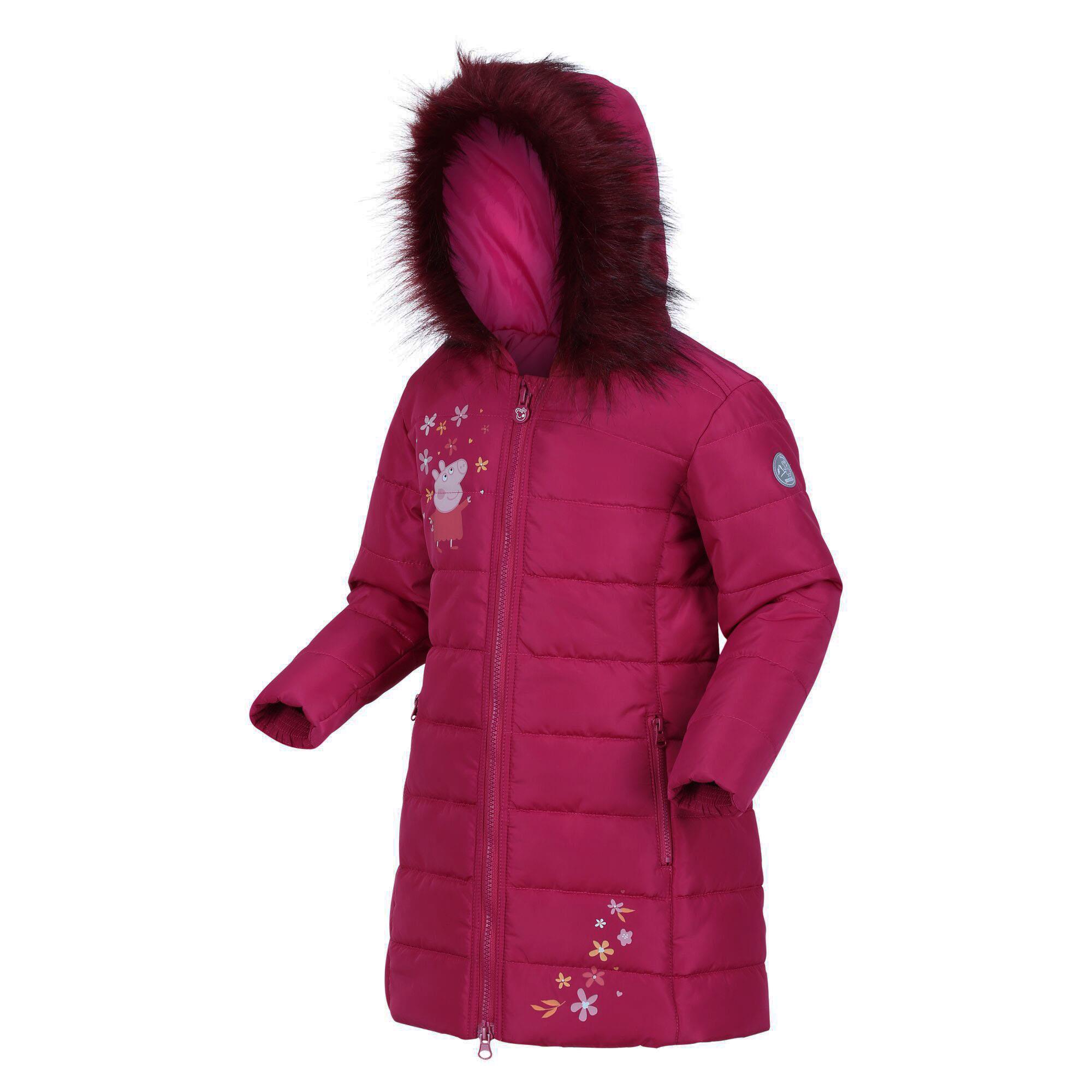 Regatta Peppa Pig Girls Padded Jacket Run Charlie