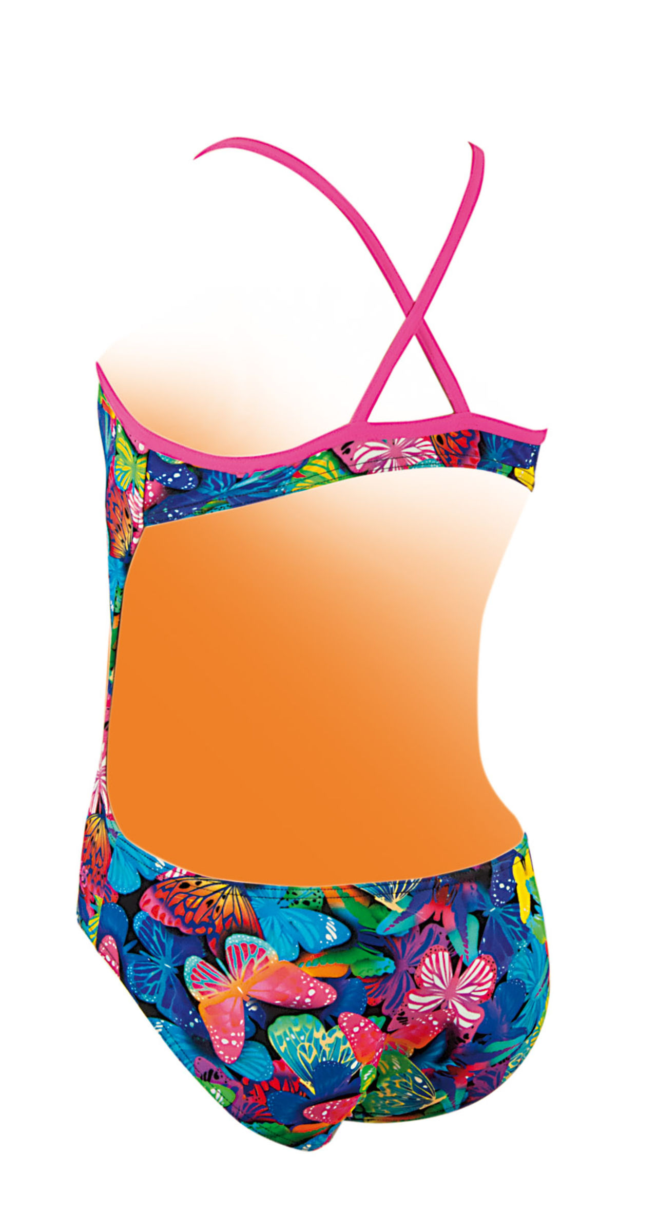 Zoggs Wings Bella Crossback Girls Swimsuit Swimming Costume 5060150 