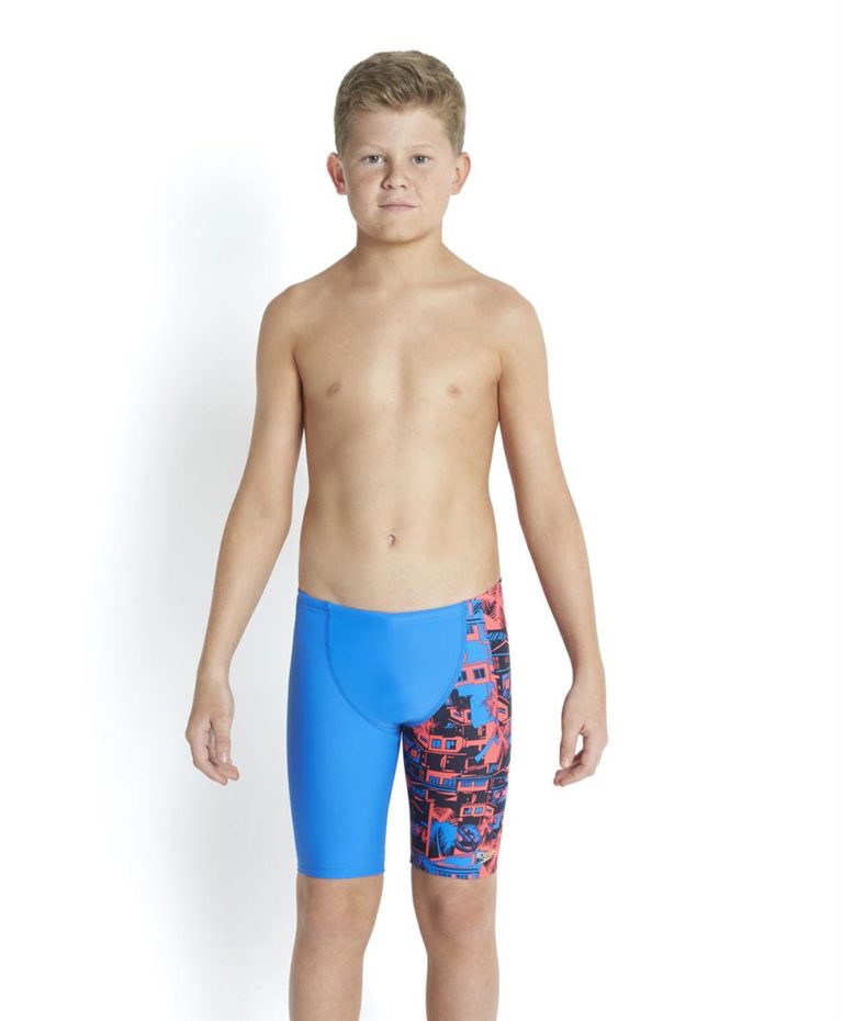 Speedo Boys Favelamix Allover V Cut Panel Jammer Run Charlie E52
