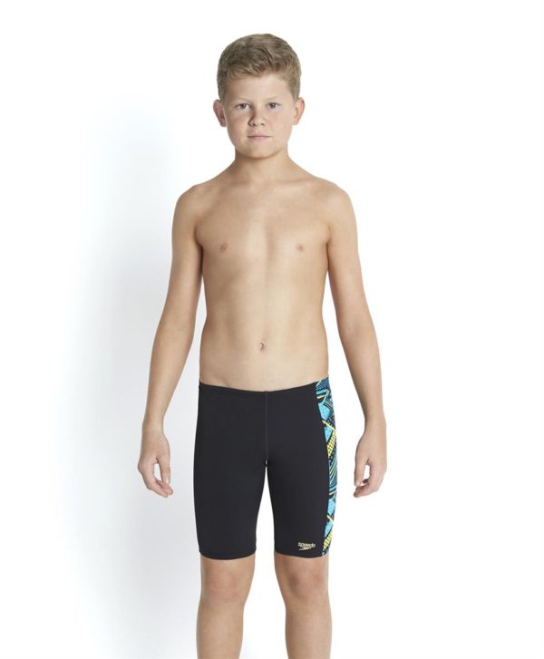Speedo Boys Wavaweave Allover Panel Jammer Swim Shorts - Run Charlie
