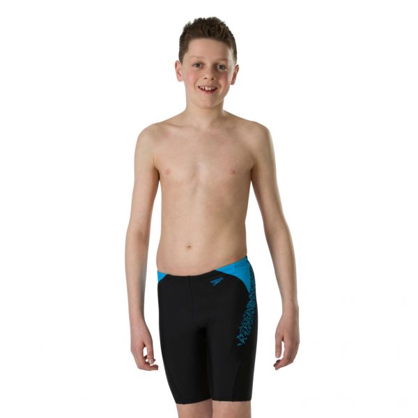 Speedo Boom Splice Boys Jammer Black/Windsor Blue - Run Charlie