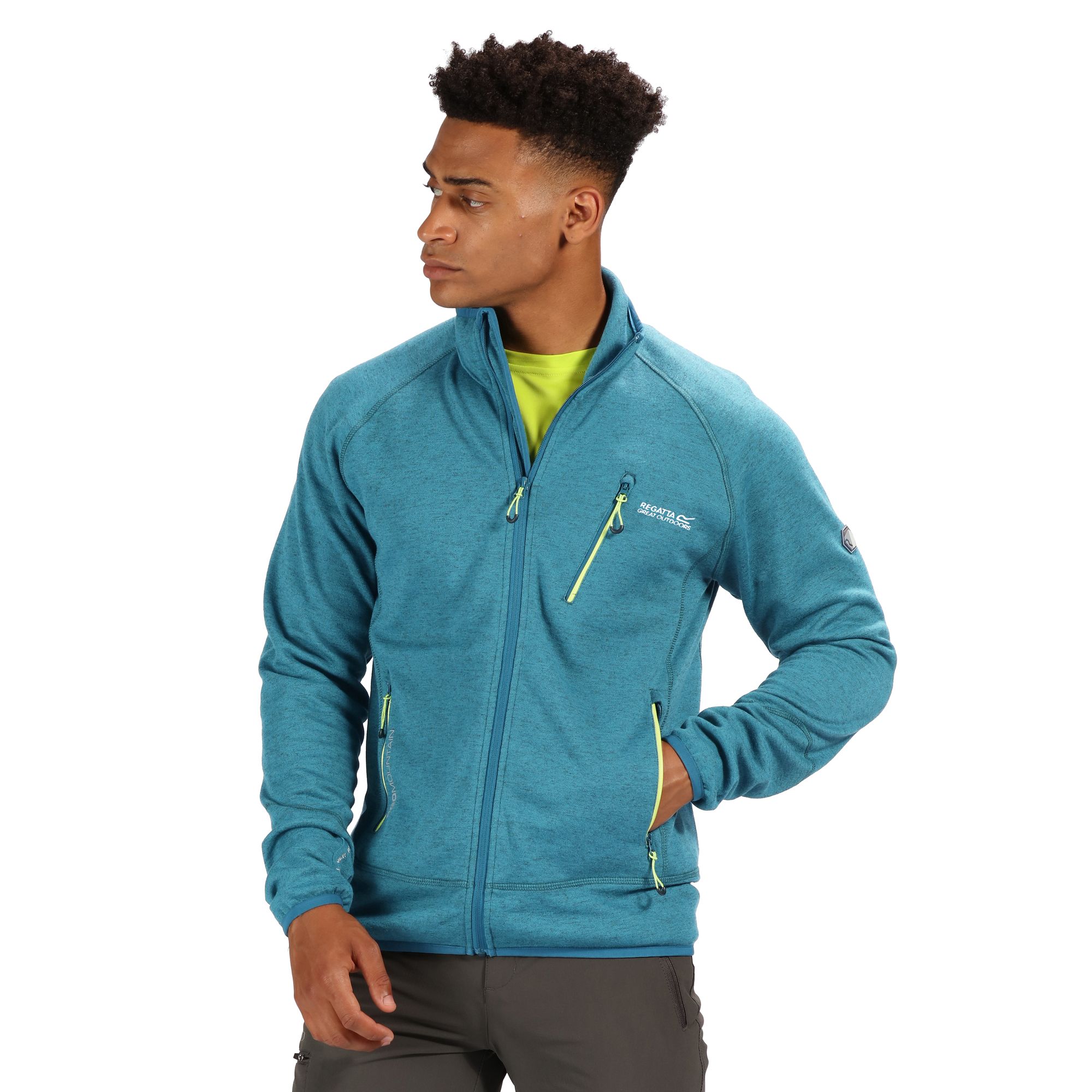 Regatta Harva Mens Full Zip Stretch Midlayer - Run Charlie