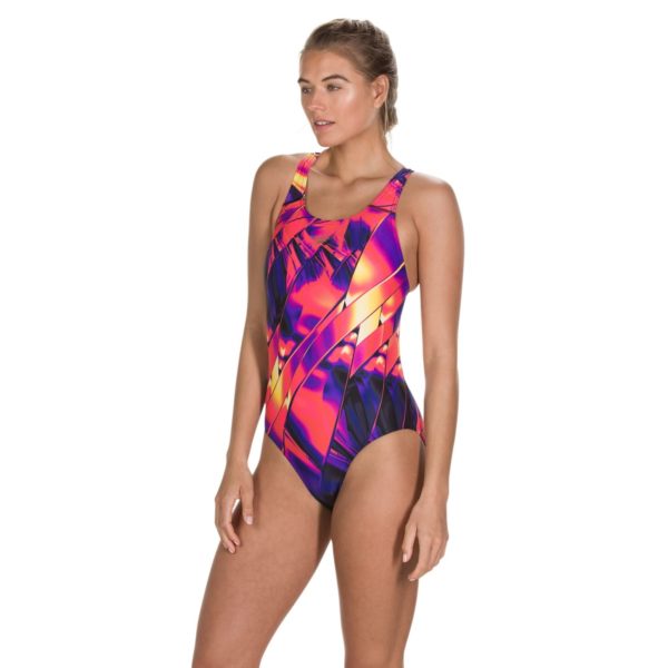 Speedo Fractal Glaze Placement Digital Powerback Womens Swimsuit