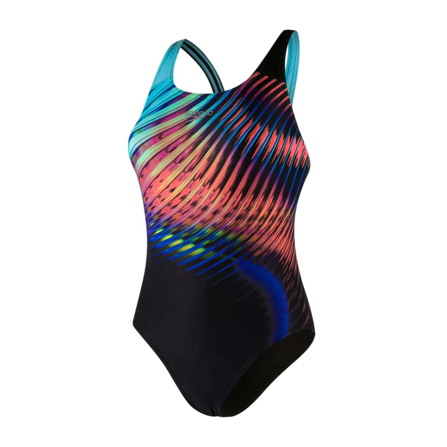 Speedo LightSwirl Placement Digital Powerback Womens Swimsuit - Run Charlie
