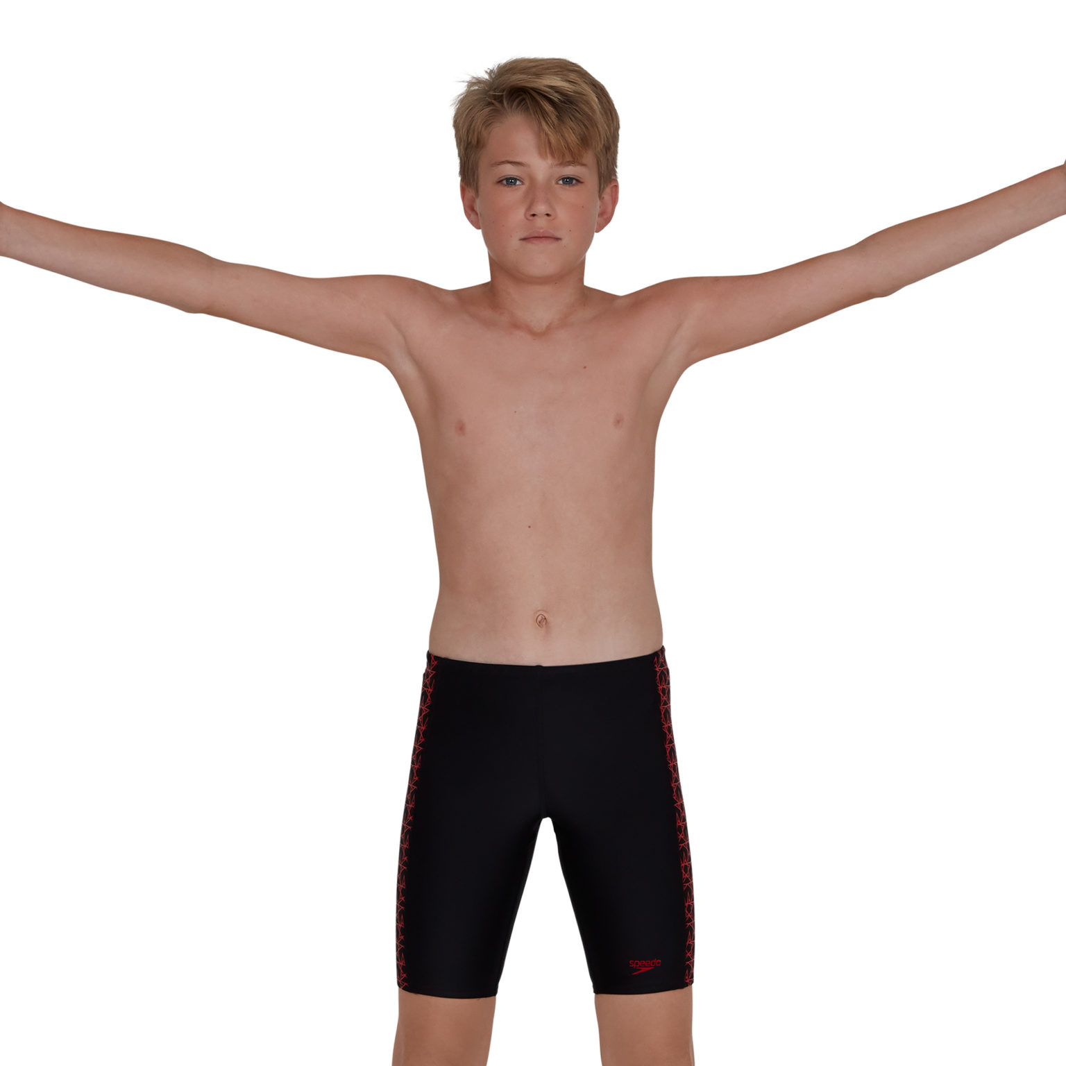 Speedo Boomstar Splice Boys Jammer Black/Red Run Charlie