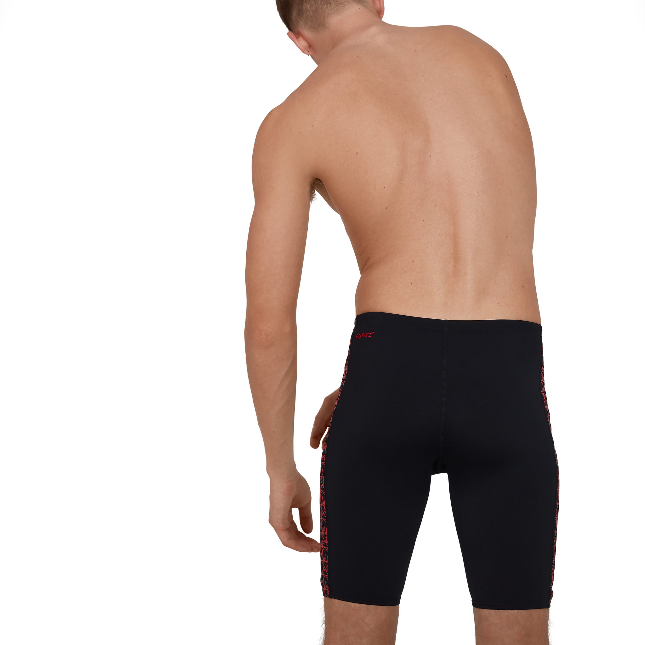 Speedo BoomStar Splice Mens Jammer Black/Red Run Charlie
