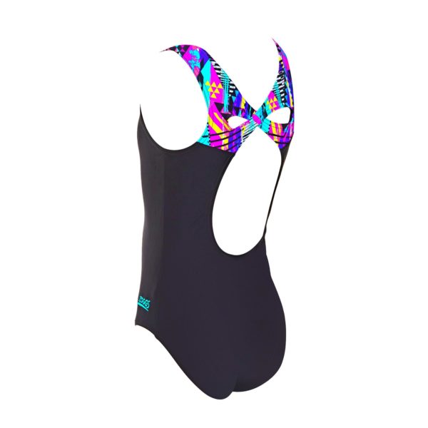 Zoggs Labrynth Girls Infinity Back Swimsuit - Run Charlie