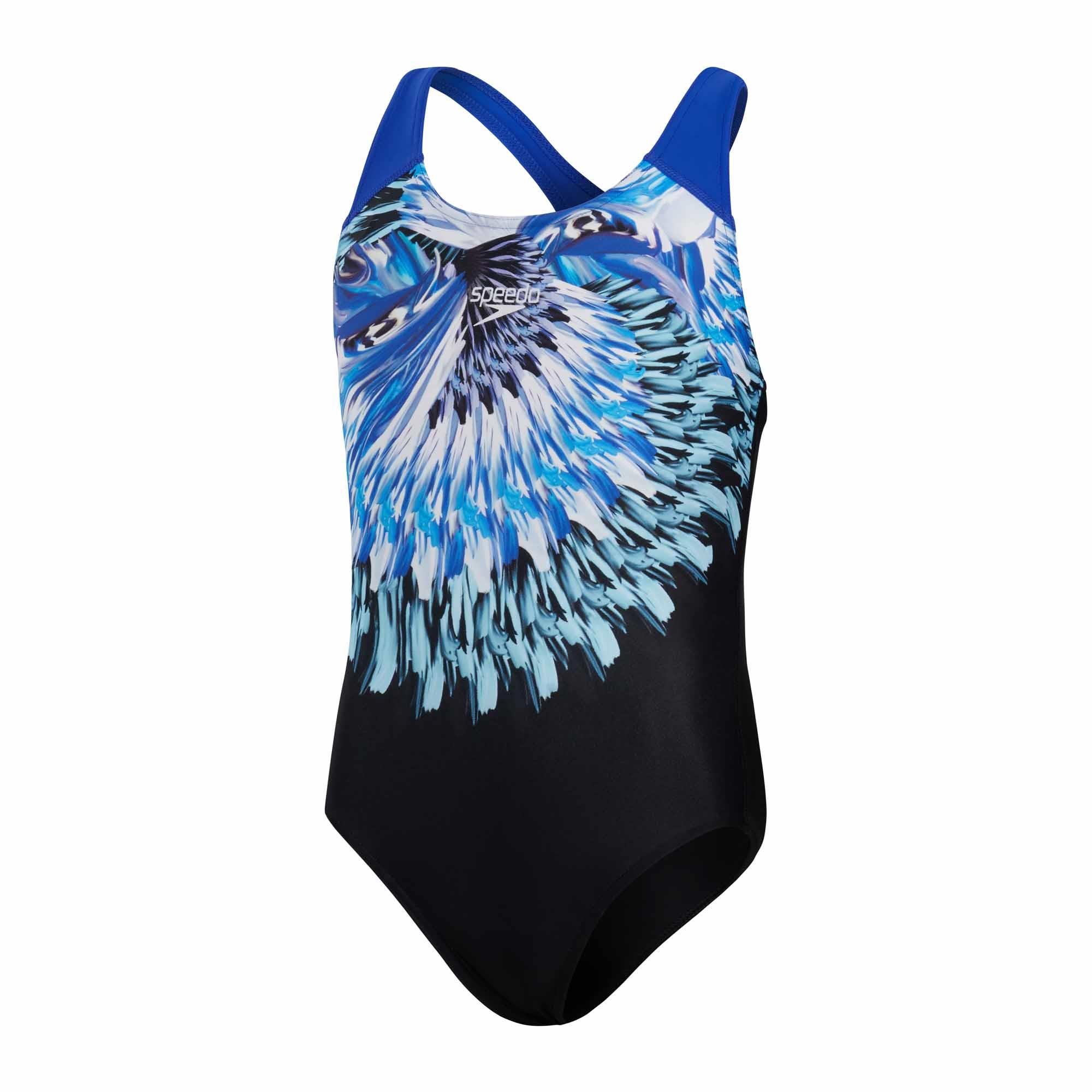 Speedo Digital Placement Splashback Girls Swimsuit Run Charlie