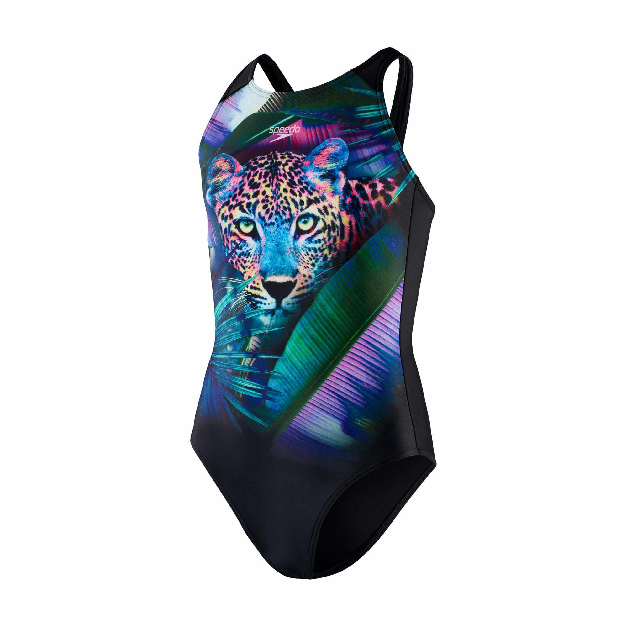 Speedo Digital Placement Pulseback Girls Swimsuit Run Charlie