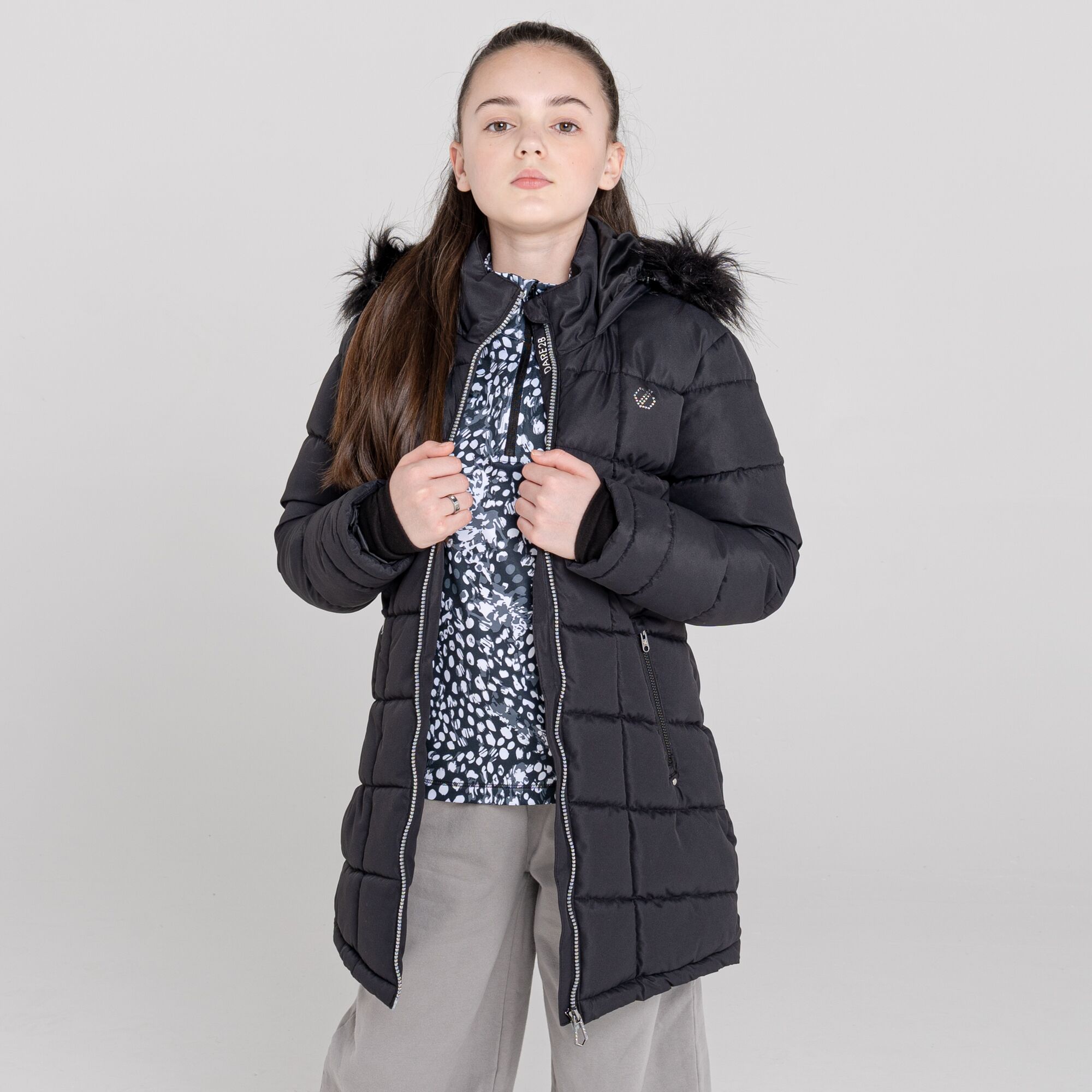 Dare2b Striking Crystal Embellished Girls Jacket - Run Charlie