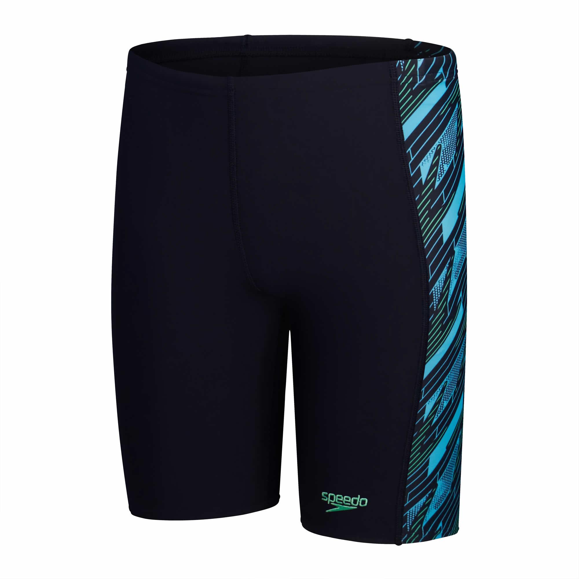 Speedo Boys HyperBoom Panel Jammers Navy Green - Run Charlie