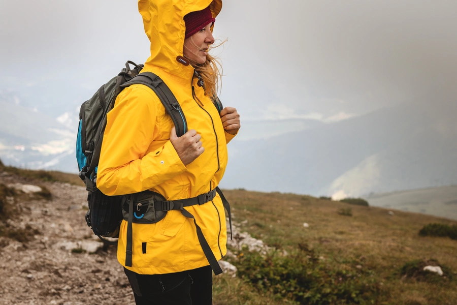 yellow waterproof jacket