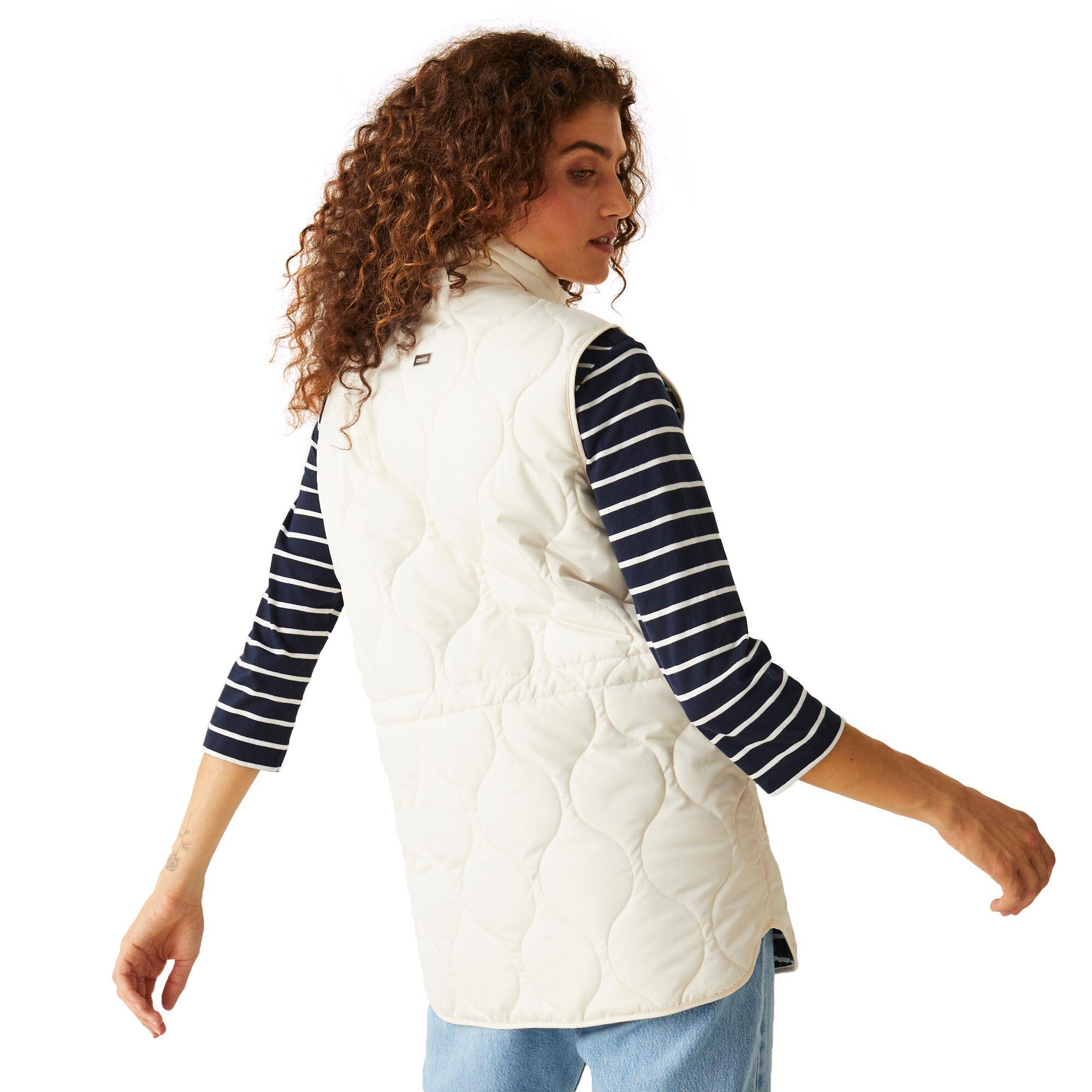 thumbnail image 2 of Regatta Women's Charleigh Quilted Bodywarmer – Vanilla/Navy/Fuchsia, Sizes 10-20 2 of 6