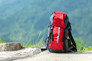 red rucksack