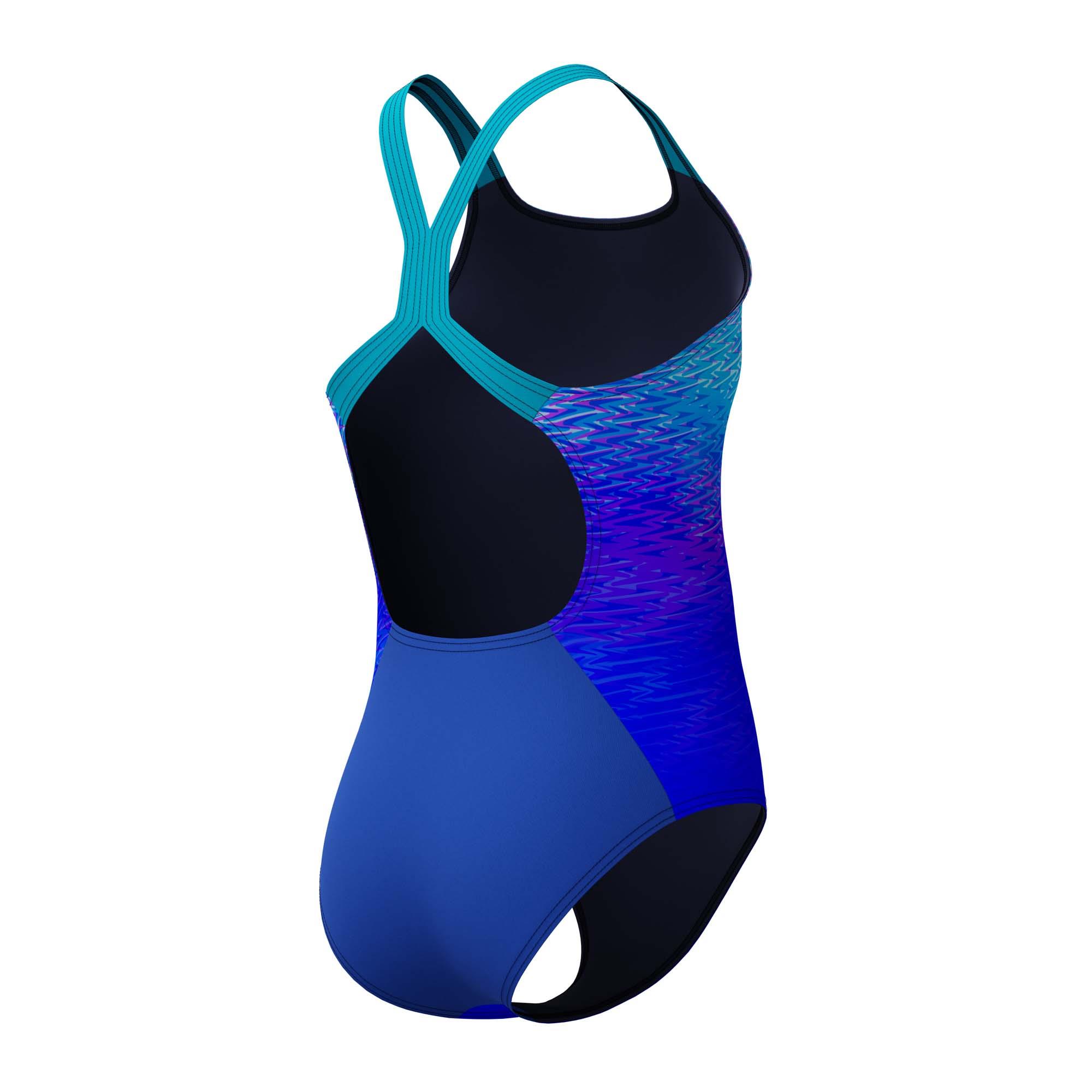Speedo Girls Printed Powerback Swimsuit - Image 4