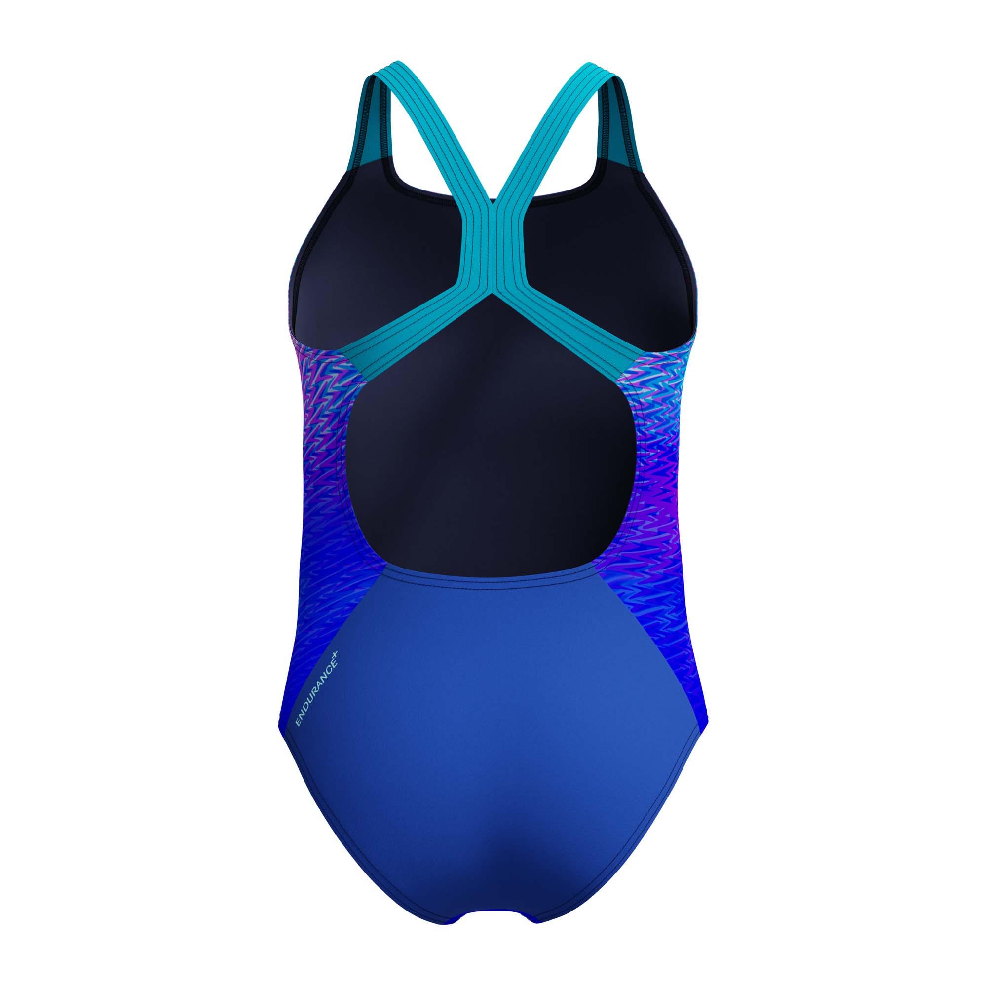 Speedo Girls Printed Powerback Swimsuit - Image 5