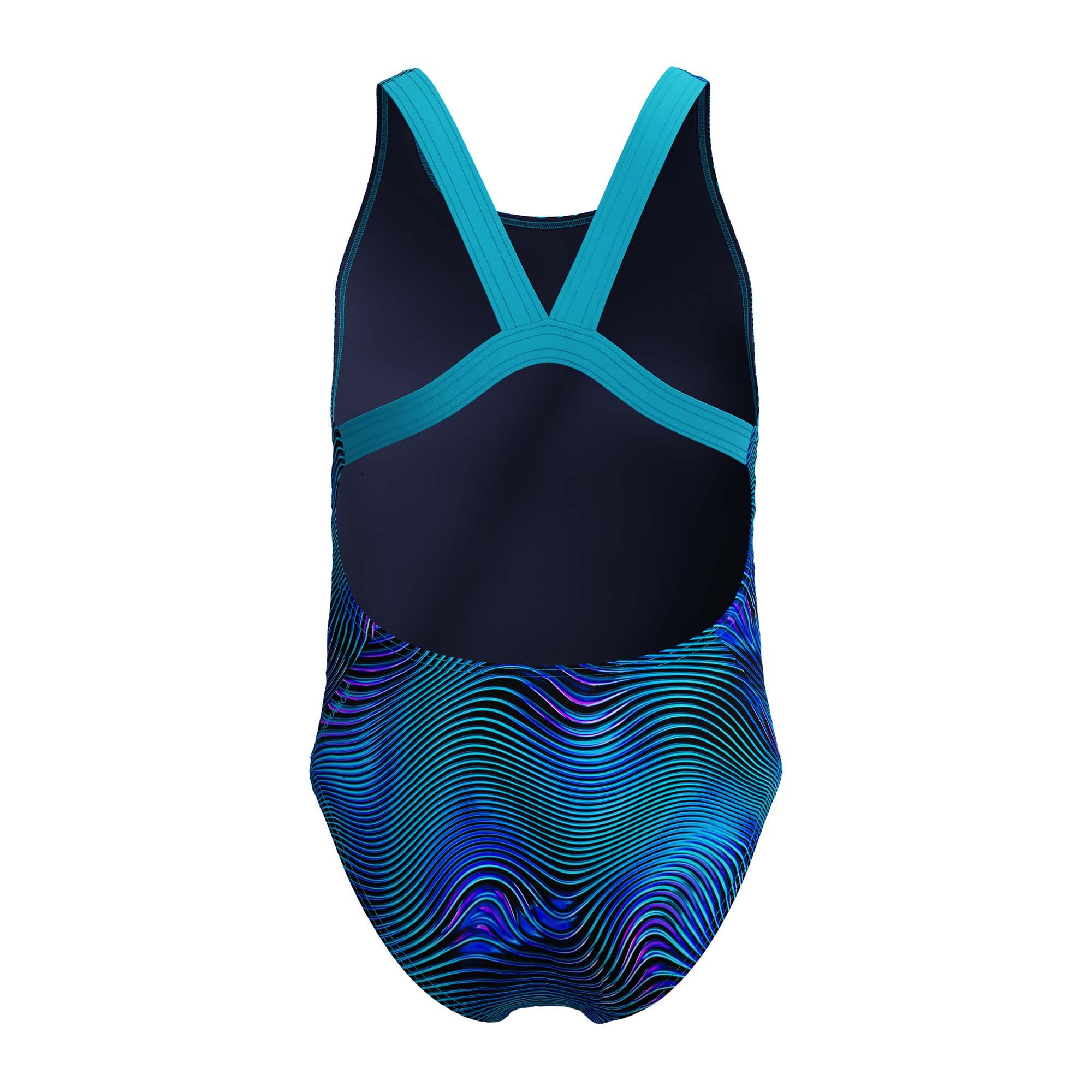 Speedo Girls Printed Leaderback Swimsuit - Image 5