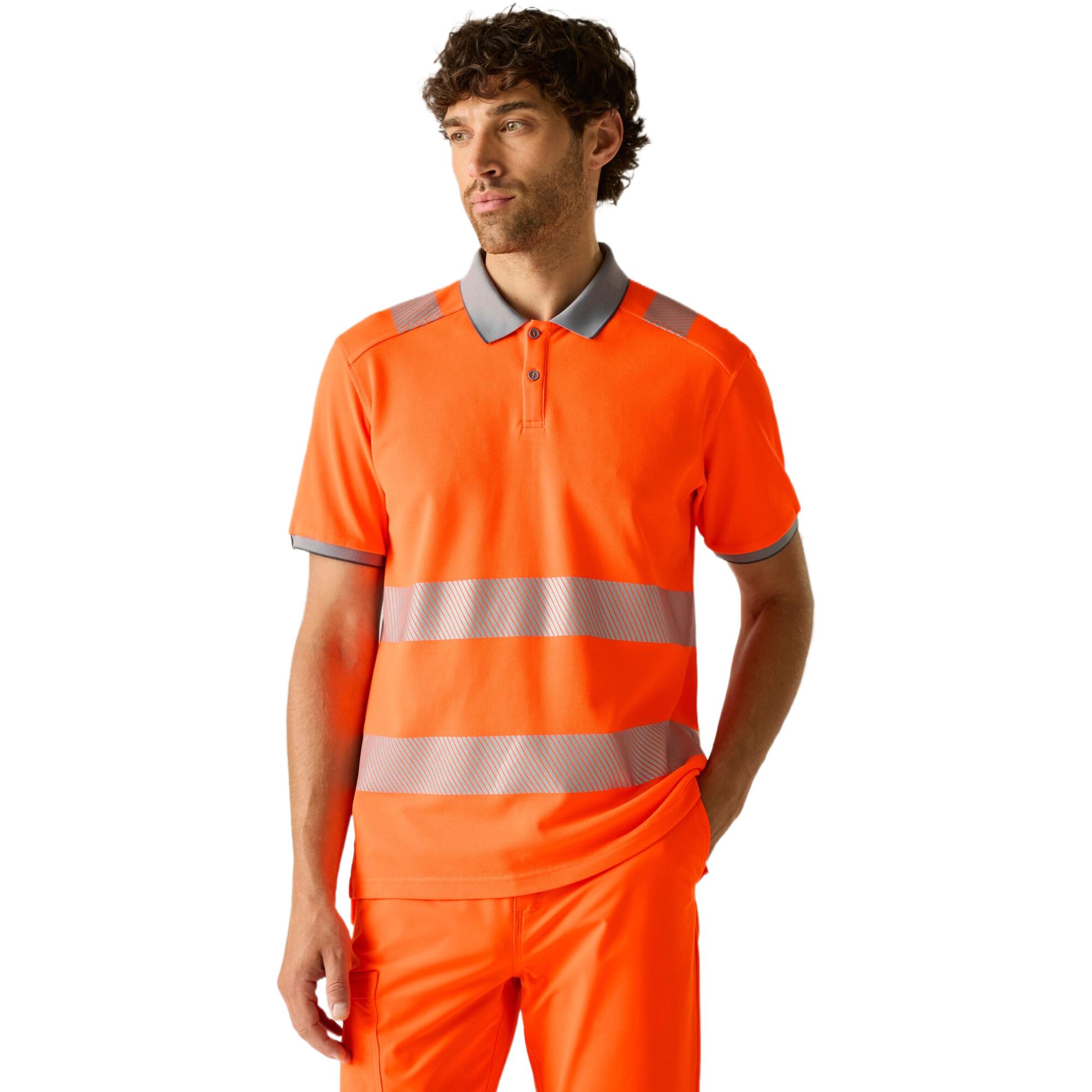 Regatta Mens Hi-Vis Pro Comfort Polycotton Polo Shirt