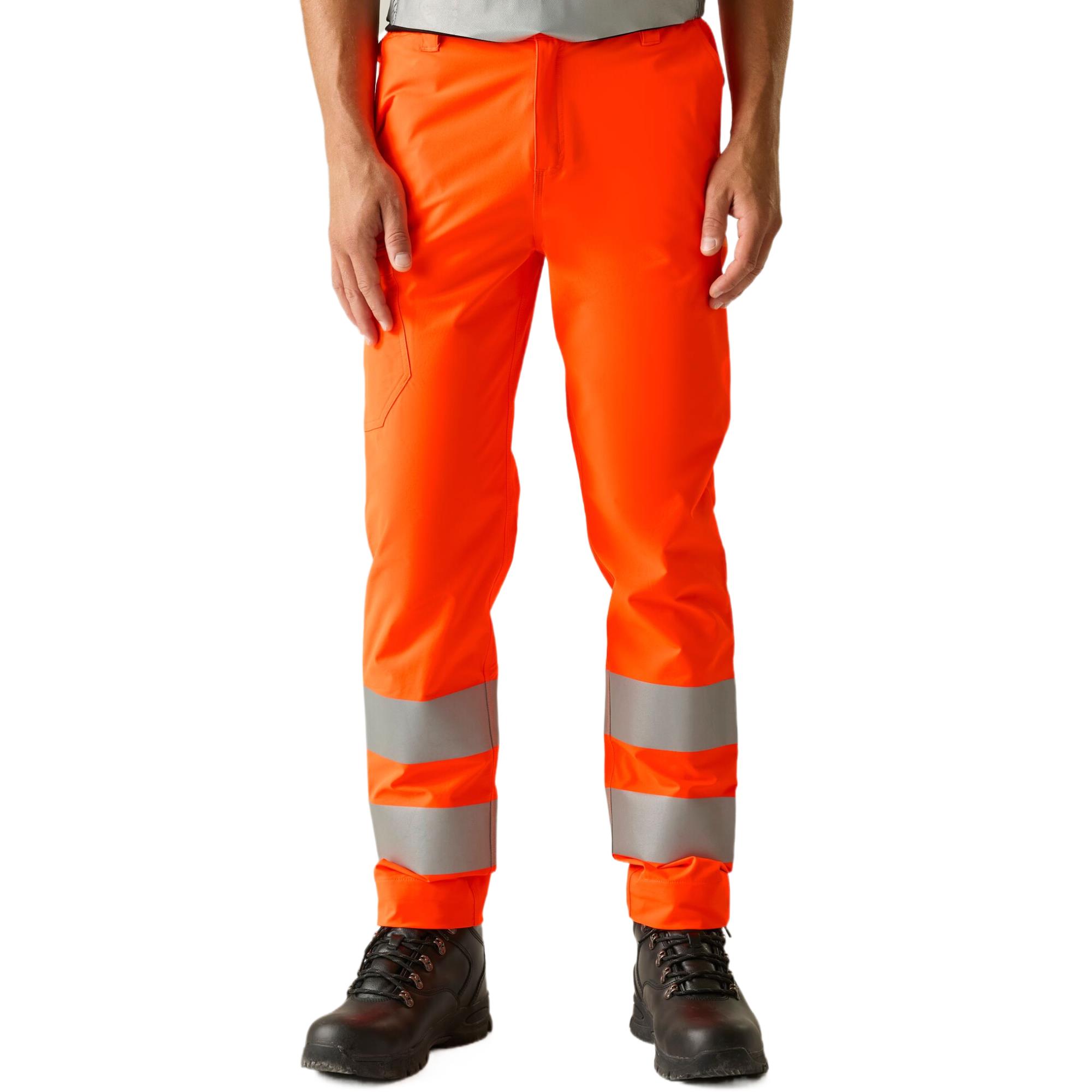 Regatta Mens Hi-Vis Pro Contract Stretch Action Trousers