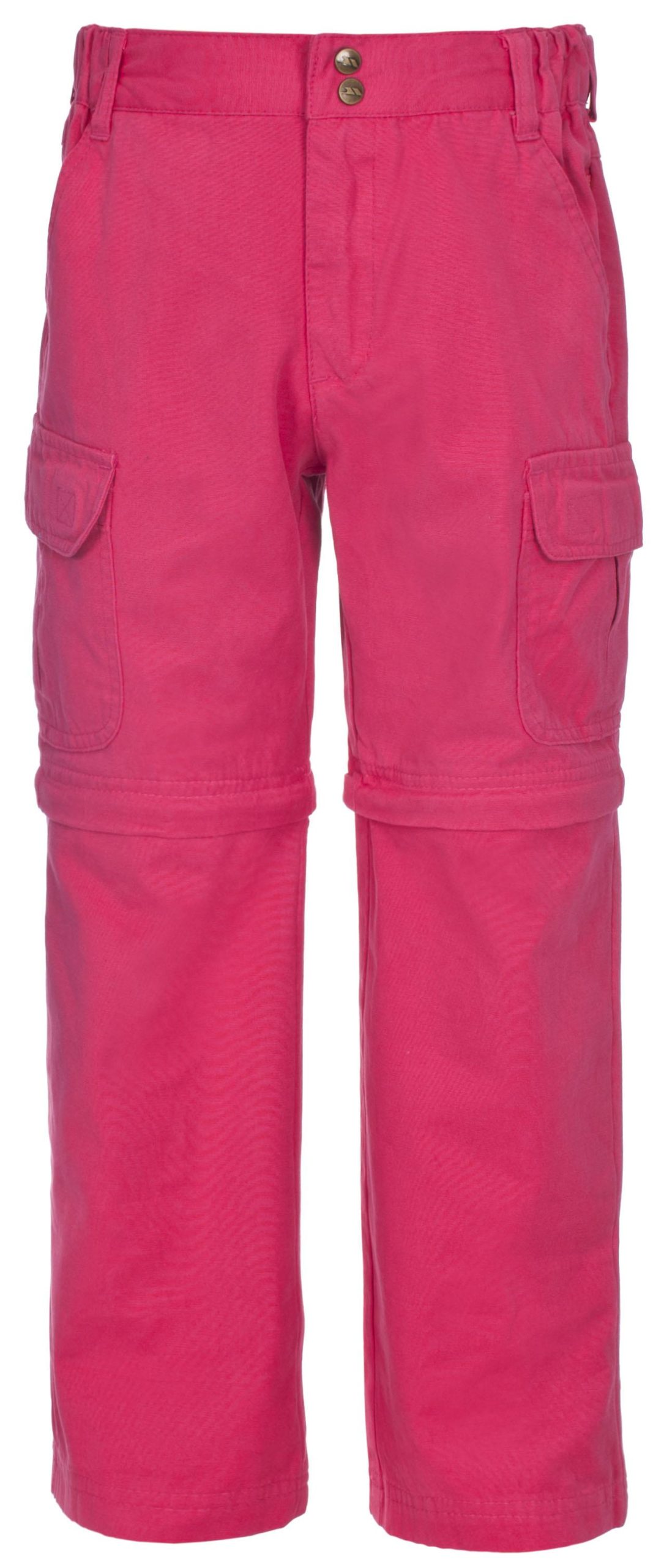 Trespass Layton Kids Zip-off Cargo Walking Trousers 11-12 Yrs Sorbet