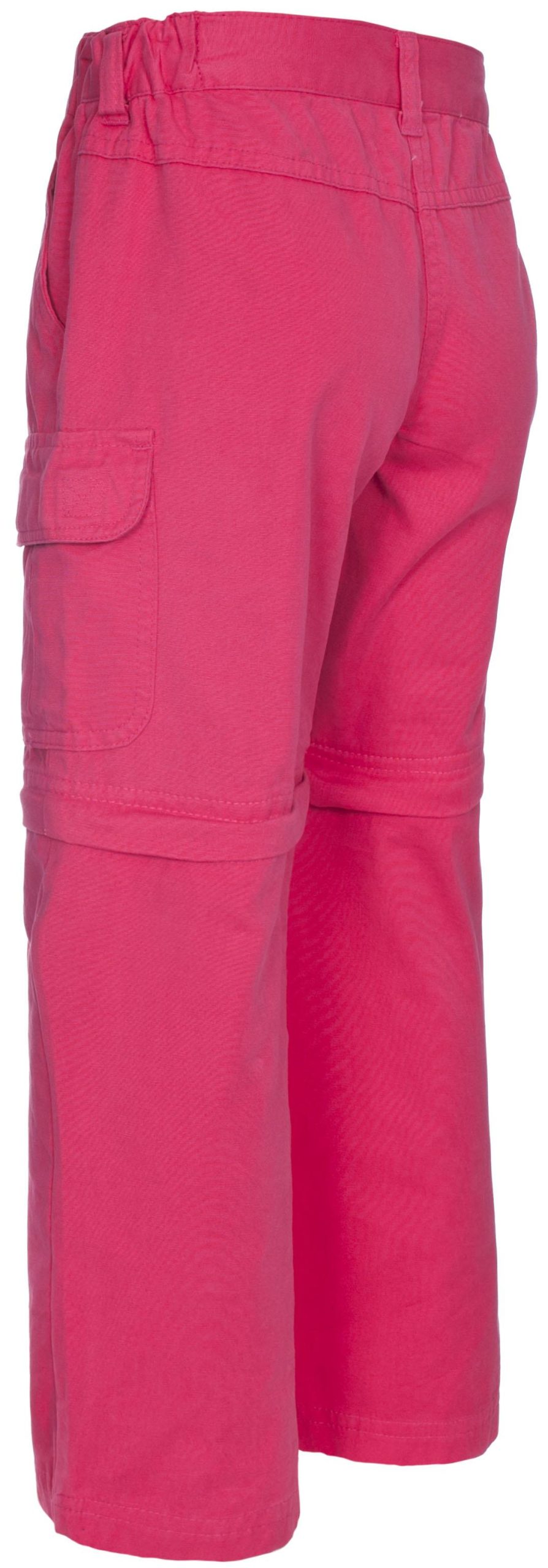 Trespass Layton Kids Zip-off Cargo Walking Trousers 11-12 Yrs Sorbet - Image 2