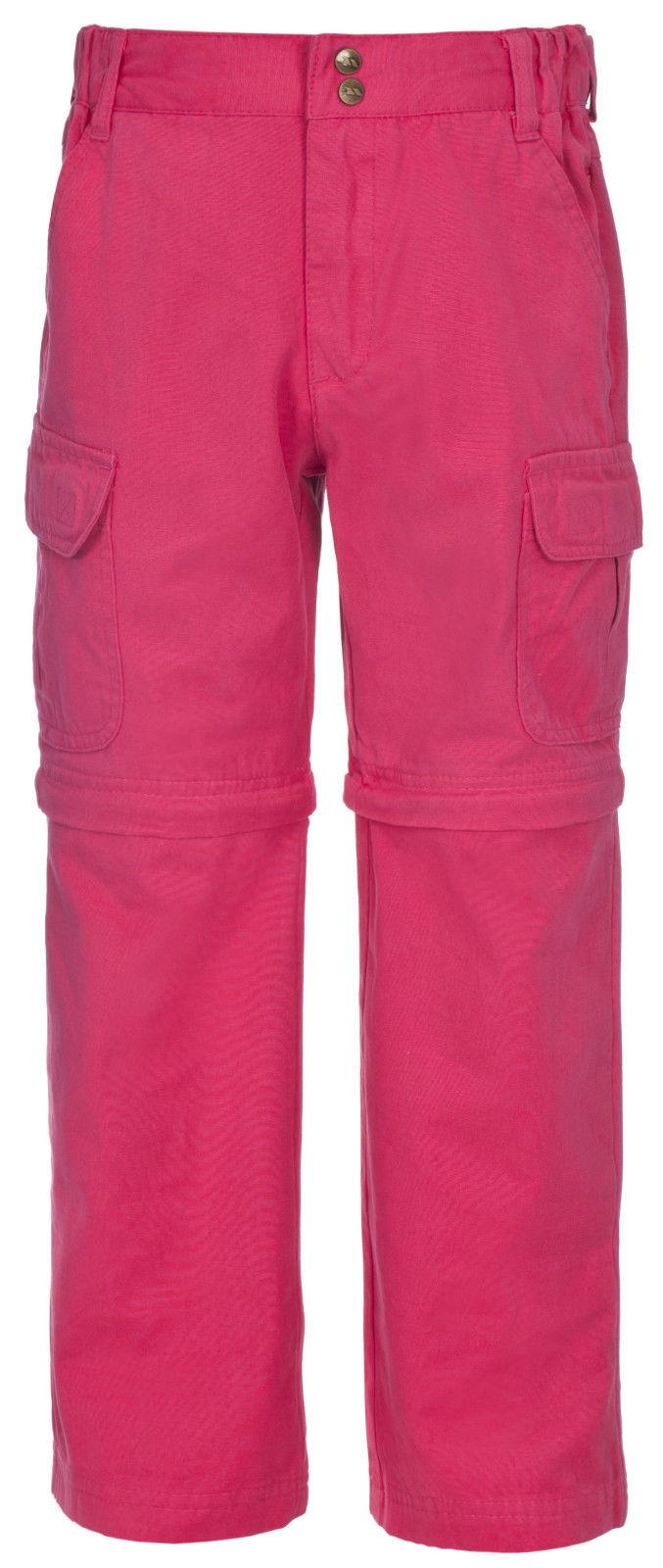 Trespass Layton Kids Zip-off Cargo Walking Trousers 11-12 Yrs Sorbet - Image 4